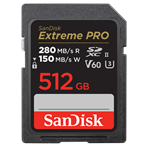 SanDisk SDXC karta 512GB Extreme PRO (R:280/W:150 MB/s, UHS-II, V60)