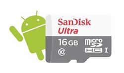 Sandisk Ultra microSDHC 16 GB 80 MB/s Class 10 UHS-I