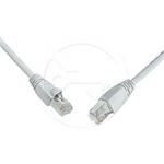 Solarix 10G patch kabel CAT6A SFTP LSOH 0,5m šedý s hrdlem