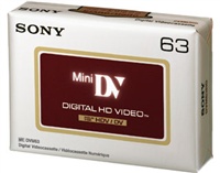 SONY Mini DV kazeta HDV high definition 63 minut
