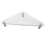 Stolek pod monitor, skleněný, trojúhelník