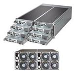 SUPERMICRO 4U FatTwin server 8x(2xLGA2011-3), iC602, 8x(16x DDR4 ER), 8x(2xSATA Fix 3,5" SATA), 4x 2000W, IPMI