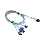 Supermicro Internal MiniSAS HD SFF-8643 to 4 SATA 60/60/60/60cm with Sideband Cable
