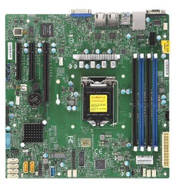 SUPERMICRO MB 1xLGA1151 (Xeon E3-21xx,i3), C242, 4xDDR4, 6xSATA3, M.2, 3xPCIe3.0 (x8, 2 x4), VGA, 2x LAN, IPMI