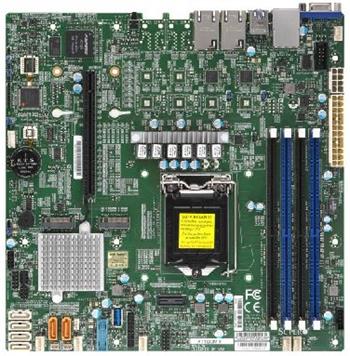 SUPERMICRO MB 1xLGA1151 (Xeon E3-21xx,i3), C246, 4xDDR4, 6xSATA3, 2xM.2, 1xPCIe3.0 x16, VGA, 2x LAN, IPMI