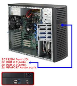 SUPERMICRO Mid-Tower 4x 3,5" fixed HDD, 2x 5,25", 1x external 3,5",(Audio,2xUSB 3.0,2xUSB 2.0,Audio), 900W (80PLUS Gold