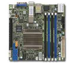 SUPERMICRO mini-ITX MB Xeon D-1587 (16-core), 4x DDR4 ECC DIMM,6xSATA1x PCI-E 3.0 x16, 2x10Gb SFP+, 2x 1Gb LAN,IPMI
