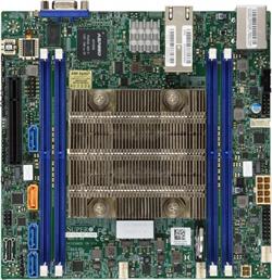 SUPERMICRO mini-ITX MB Xeon D-2123IT (4C/8T), 4x DDR4 ECC rDIMM,8xSATA1x PCI-E 3.0 x8, 2x10GbE LAN,IPMI