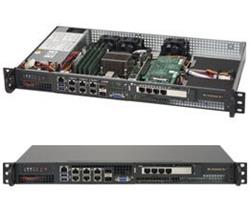 SUPERMICRO mini1U server 1x FCBGA1667 Xeon D-1518, 4x DDR4 ECC, 200W, M.2, 2x 10Gb SFP+, 6x 1Gb LAN, IPMI