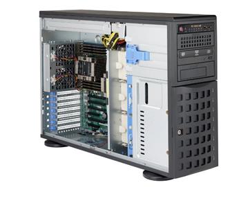 SUPERMICRO Tower/4U CSE-745BAC-R1K23B-SQ 4U, 8x 3.5"/ 2.5" SAS3/SATA3 Backplane for Hot-Swappable Drives, Front I/O Por