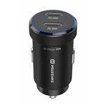 SWISSTEN CL ADAPTÉR 2x USB-C PD, 20W ČERNÝ 