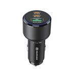 SWISSTEN CL ADAPTÉR 2x USB-C PD + USB-A, 95W ČERNÝ + KABEL USB-C / USB-C, 1 M