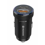 SWISSTEN CL ADAPTÉR PD, USB-C PD + USB-A, 20W ČERNÝ