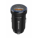 SWISSTEN CL ADAPTÉR USB-C PD + USB-A, 20W ČERNÝ + KABEL USB-C / USB-C, 1 M