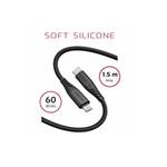 SWISSTEN DATOVÝ KABEL SOFT SILICONE USB-C / USB-C 1,5 M 60W ČERNÝ