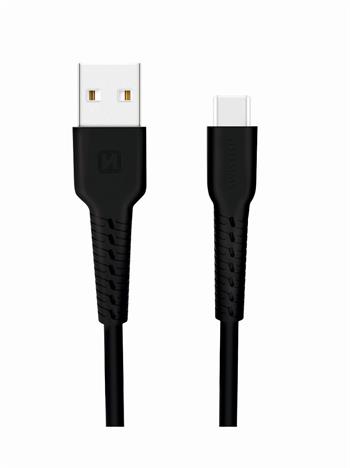 SWISSTEN DATOVÝ KABEL USB / USB-C 1,0 M ČERNÝ