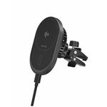 SWISSTEN MAGNETICKÝ DRŽÁK DO VENTILACE AUTA MagRide S BEZDRÁTOVÝM NABÍJENÍM Qi2 15W (kompatibilní s MagSafe)