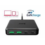 SWISSTEN MINI DESKTOP ADAPTÉR GaN 2x USB-C + 2xUSB 65W POWER DELIVERY ČERNÝ