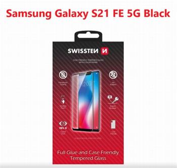 SWISSTEN OCHRANNÉ SKLO SAMSUNG GALAXY S21 FE 5G ČERNÉ