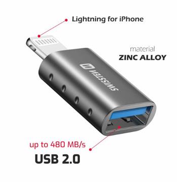 SWISSTEN OTG ADAPTER LIGHTNING(M)/USB-A(F)