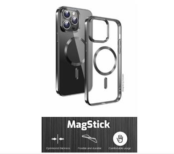 SWISSTEN POUZDRO CLEAR JELLY MagStick METALLIC PRO IPHONE 11 ČERNÉ