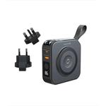 SWISSTEN  POWER BANK ALL-IN-ONE PRO S VYMĚNITELNÝMI VIDLICEMI (USA, EU, UK) 10000 mAh 20W ČERNÁ