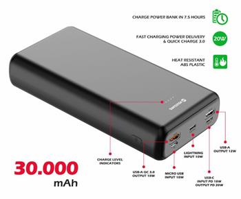 SWISSTEN POWER LINE POWER BANK 30000 mAh