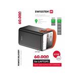 SWISSTEN POWER LINE POWER BANK 60000 mAh 65W POWER DELIVERY BLACK