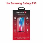 SWISSTEN SKLO FULL GLUE, COLOR FRAME, CASE FRIENDLY PRO SAMSUNG GALAXY A35 ČERNÉ