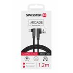 SWISSTEN TEXTILNÍ DATOVÝ KABEL ARCADE USB / MICRO USB 1,2 M CERNÝ