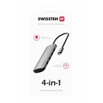 SWISSTEN USB-C HUB 4-IN-1 (4x USB 3.0) ALUMINIUM