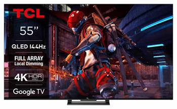 TCL 55C745 SMART TV 55" QLED/4K UHD/Full Array LED/144Hz/4xHDMI/USB/LAN/GoogleTV