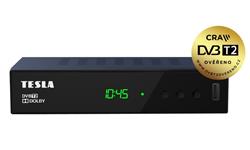 TESLA DVB-T/T2 přijímač Vista T2/ Full HD/ H.265/HEVC/ CRA ověřeno/ PVR/ EPG/ USB/ HDMI/ SCART/ černý