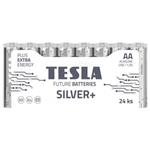 TESLA SILVER+ alkalická baterie AA (LR06, tužková, fólie) 24 ks