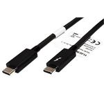 Thunderbolt 3 Kabel, USB C(M) - USB C(M), 20Gb/s, PD 100W, černý, 1m