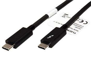 Thunderbolt 3 Kabel, USB C(M) - USB C(M), 20Gb/s, PD 100W, černý, 2m