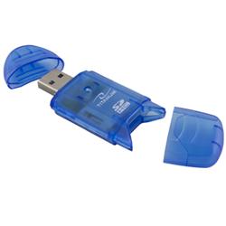 Titanum TA101B Čtečka karet SDHC/MiniSDHC/MicroSDHC/RS/MM USB 2.0, modrá