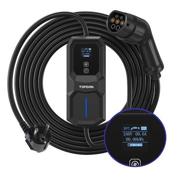 TOPDON PulseQ AC Portable - 3,7kW/konektor IEC62196-2 Typ/LCD displej/IP65/5m