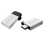 Transcend 16GB JetFlash 380S, USB 2.0/micro USB flash disk, OTG, malé rozměry, stříbrně obarvený kov