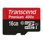 Transcend 16GB microSDHC UHS-I 400x Premium (Class 10) paměťová karta (bez adaptéru)