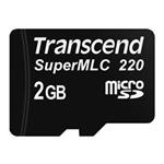 Transcend 2GB microSD220I UHS-I U1 (SuperMLC) průmyslová paměťová karta, 80MB/s R, 45MB/s W, černá