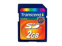 Transcend 2GB SD (133X) paměťová karta