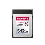 Transcend 512GB CFexpress 820 NVMe PCIe Gen3 x2 (Type B) paměťová karta, 1700MB/s R, 1000MB/s W