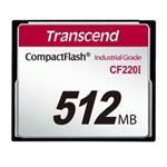 Transcend 512MB INDUSTRIAL TEMP CF220I PIO CF CARD (SLC) Fixed disk and UDMA5