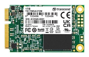 TRANSCEND MSA372M 1TB SSD disk mSATA, SATA III (MLC), 550MB/s R, 450MB/s W