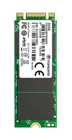 TRANSCEND MTS600S 32GB SSD disk M.2 2260, SATA III 6Gb/s (MLC), 280MB/s R, 50MB/s W, retail packing