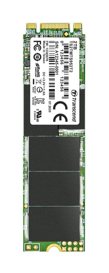 TRANSCEND MTS952T2 2TB Industrial 3K P/E SSD disk M.2, 2280 SATA III 6Gb/s (3D TLC), 560MB/s R, 520MB/s W
