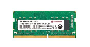 Transcend paměť 16GB SODIMM DDR4 2666 1Rx8 2Gx8 CL19 1.2V