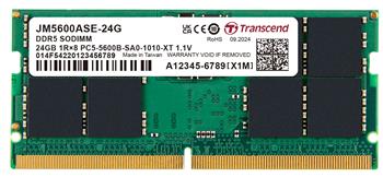Transcend paměť 8GB DDR5 5600 SO-DIMM 1Rx16 1Gx16 CL46 1.1V