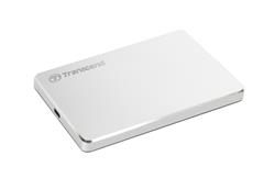 Transcend StoreJet 200, 2TB, USB 3.1 Gen 1 Type-C (USB-C) Stylový externí hard disk, ultra-tenký, stříbrný